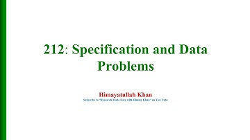212 Specification Errors and Data Issues