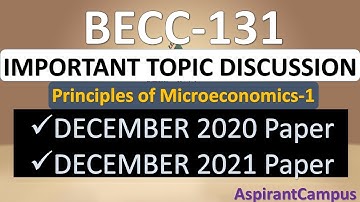 BECC 131 Previous year question paper discussion