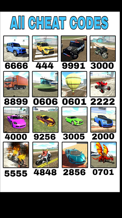 Indian Bike Driving 3D All Cheat Codes #indianbikedriving3d #shorts