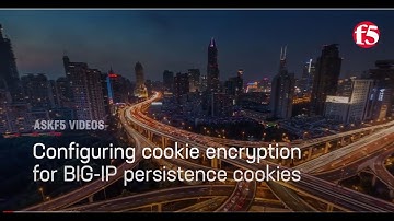 Configuring cookie encryption for BIG-IP persistence cookies