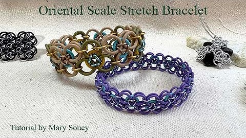 Oriental Scale Stretch Bracelet - beginner Chainmaille