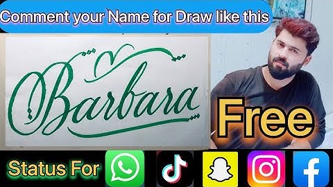 Barbara Name Signature Calligraphy Status | How to Cursive write with cut Marker #barbara