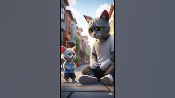 Mẹ kế đuổi mèo con ra khỏi nhà #Mất#short #funny #meow #shortvideo #funny #cat #ai #funnyvideo