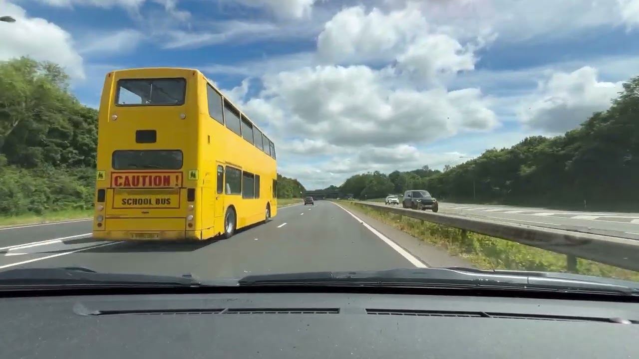 🇬🇧46mins A5 Milton Keynes Round-Trip Grange Farm to Leighton Buzzard with Waze SatNav ASMR Sleep