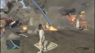 Download lagu GTA V Gas Station Explosion and blow up cars and Fire Truck part 1