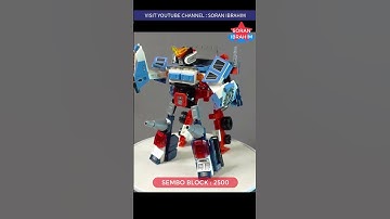 #shorts Sembo Block 2500 : Superlink Transformers ⚡️ Speed build How to make a Robot LEGO Combiner