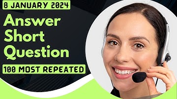 PTE Answer Short Question - JANUARY 2024 - Most Repeated