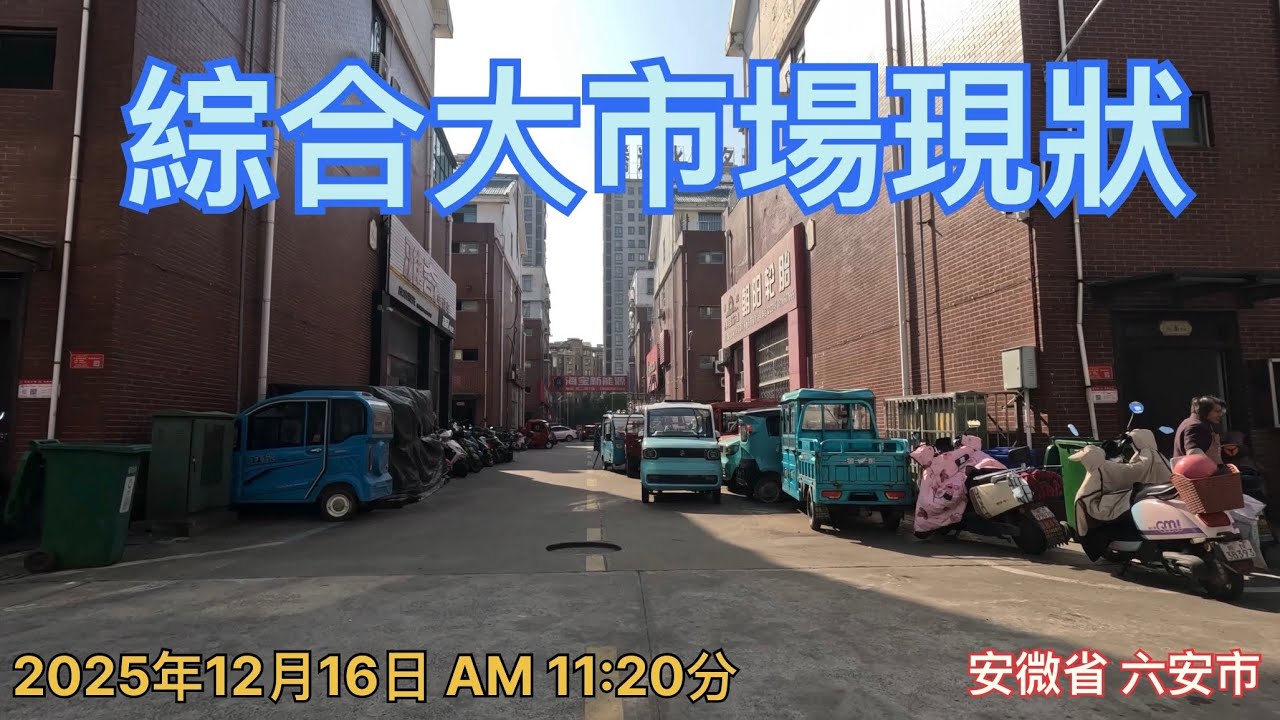 六安市皖西綜合大市場騎行，大市場商戶現狀