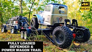 TRX-4 Defender Trail *HOOKED UP* Towing Axial Scx10 Power Wagon Rc