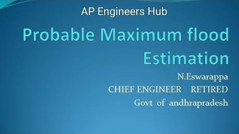 Probable Maximum Flood Estimation @apengineershub1092