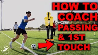 LOADS OF DIFFERENT SOCCER PASSING DRILLS, 1ST TOUCH & COMBINATIONS Joner Football