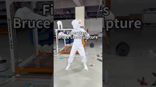 Large 3D printer making a Bruce Lee model