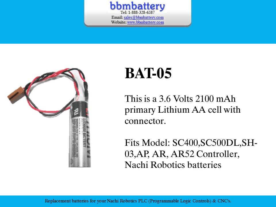 BAT01, BAT02, BAT04, BAT05 Nachi Robotics PLC / CNC Replacement ...