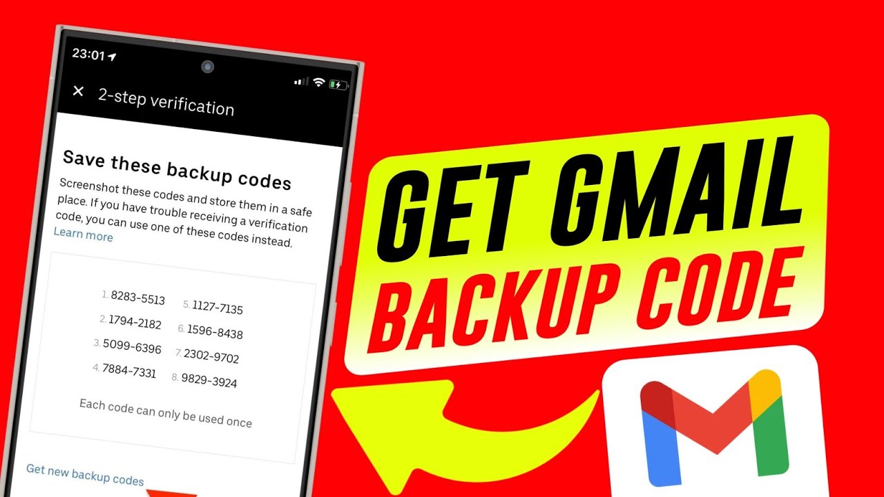 How To Get Backup Code for Gmail Account - YouTube