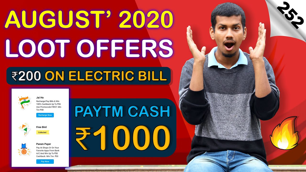 ₹200 Cashback On Bill Payment, Recharge, Electricity ⚡⚡⚡ Paytm Offers, DTH, Jio,Airtel,Vodafone Loot