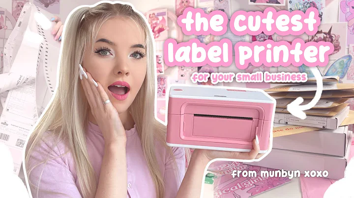 i got a new pink and white label printer! ♡ unboxing + reviewing munbyn thermal label printer ♡