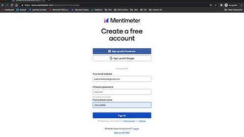 Set up a Mentimeter account