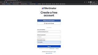 Set up a Mentimeter account screenshot 3