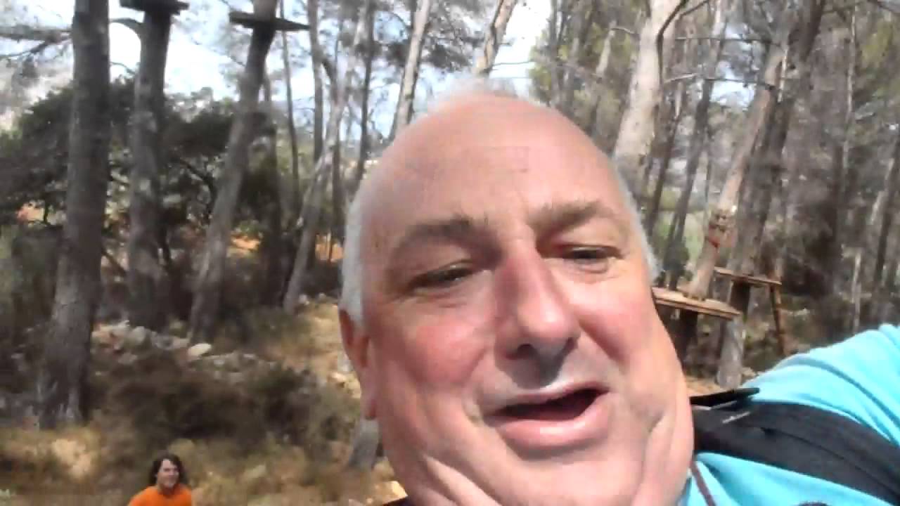 Autovideo de la tirolina del Parque de Aventura en Parcent, Alicante