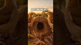 Rufous Hornero nest building time-lapse, #birds #shorts