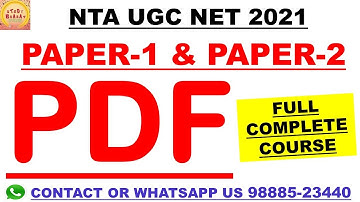 Ugc Net 2021 Paper 1 Paper 2 complete best Pdf Notes