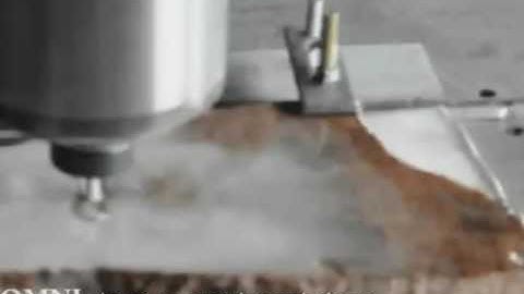 omni stone cnc router working video