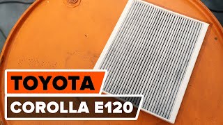 Kako zamenjati Filter notranjega prostora TOYOTA COROLLA (ZZE12_, NDE12_, ZDE12_) - spletni brezplačni video