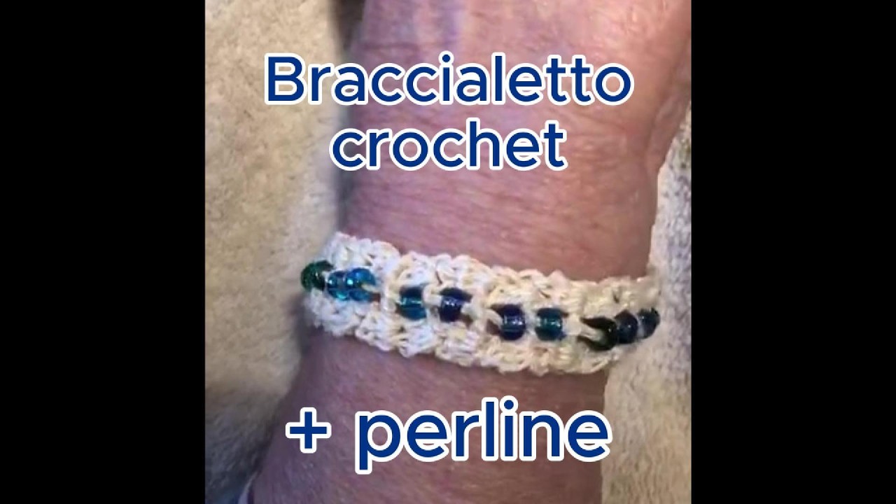 Braccialetto all’uncinetto con perline in vetro 💎 delicato ed estivo