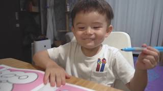 【ルイ日記】ルイ君初めて書いた似顔絵にパパママ感動。。。。【泣ける】