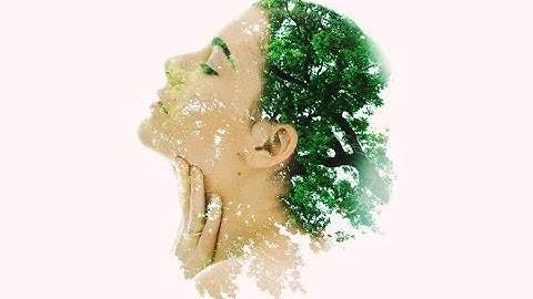 Double exposure effect(tree face)  Photoshop tutorial