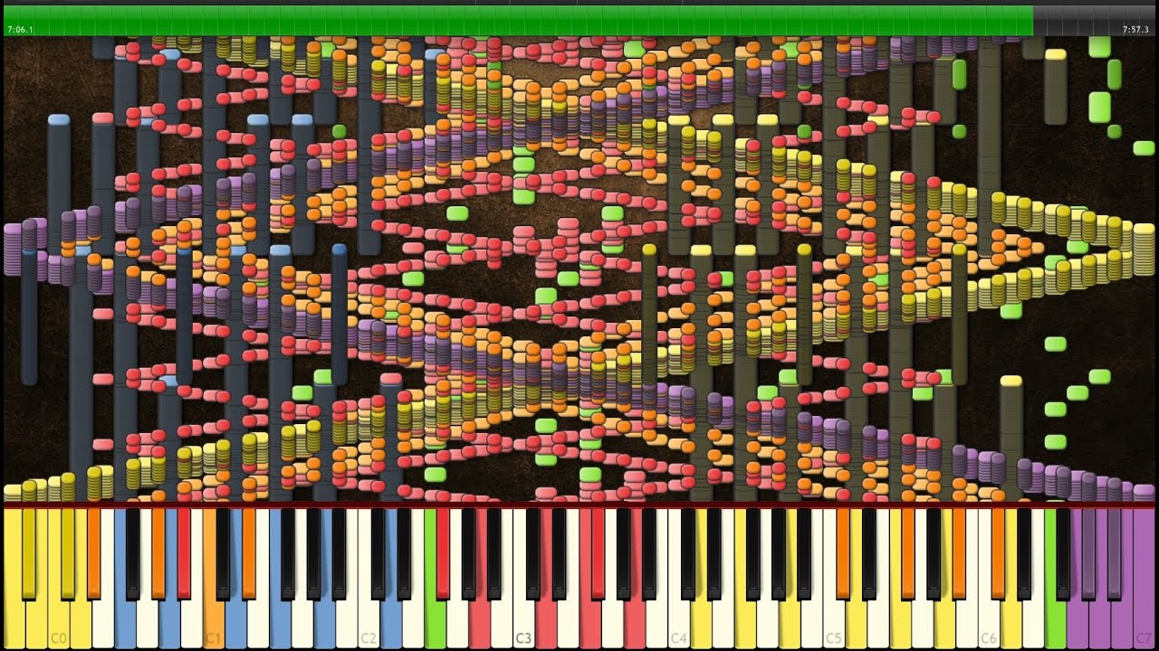 Synthesia: Ryu ☆ - Second Heaven | 100,000+ Notes | Beatmania IIDX | Black MIDI