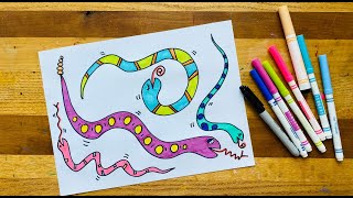 Patterned Snakes - COOL BEANS CLUB - Quick Draw Confidence Builder