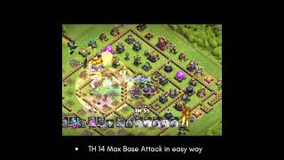 MAX TH14 Base KO 3 STAR KAR DIYA! Insane Attack 🔥 #COC #TH14Attack #3StarDRAGON RIDER 3-Star MAX