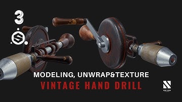 Game Asset Vintage Hand Drill | Autodesk3dsMax/SubstancePainter