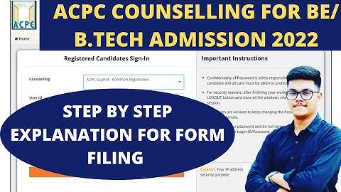 BE / B.TECH ADMISSION 2022 | Acpc Counselling started | Step by step explanation | Don