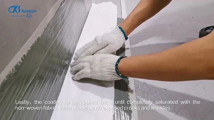 Keshun KS-988A application demonstration|Waterproofing for washroom&rooftop&basement&elevator shaft
