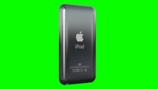 ipod rotating in green screen free stock footage