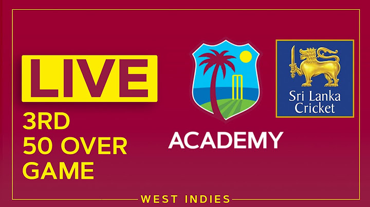 🔴 LIVE West Indies Academy vs Sri Lanka Emerging | 3rd 50 Over Game