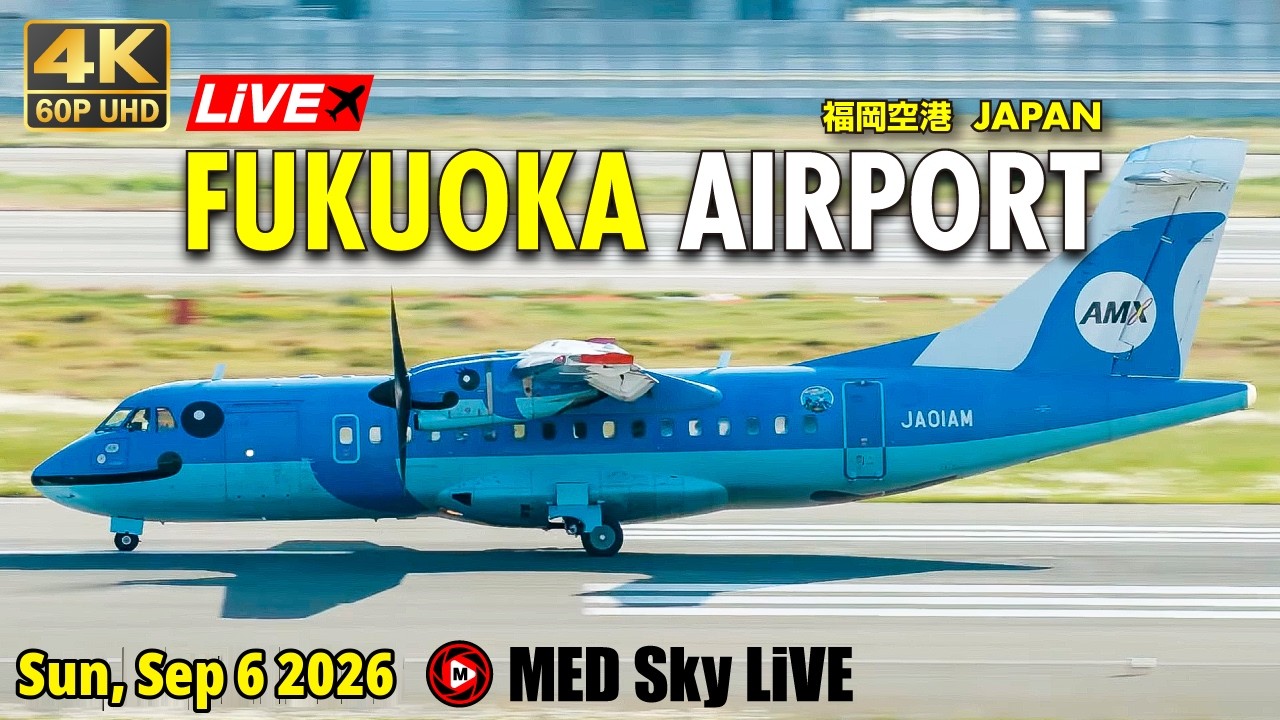 🔴☀️4K60p LiVE Fukuoka (Japan) Airport Plane Spotting✈️9/6