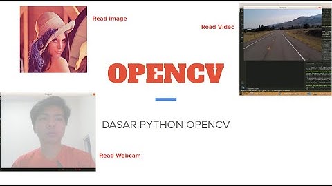Basic OpenCV - Read Image, Read Video, Read Webcam