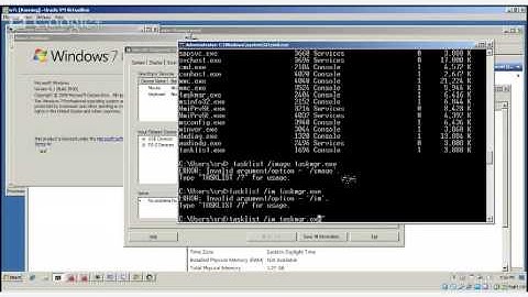 Command line, tasklist, taskkill