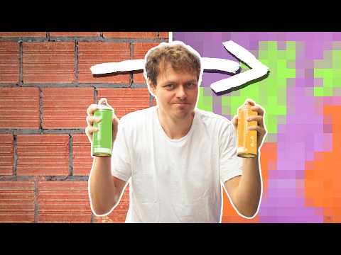 My neighbor built a UGLY wall, so I PAINTED a mural over it