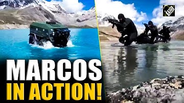 Indian MARCOS & PARA SF conduct combat diving drills at 17,000 ft in freezing high-altitude waters