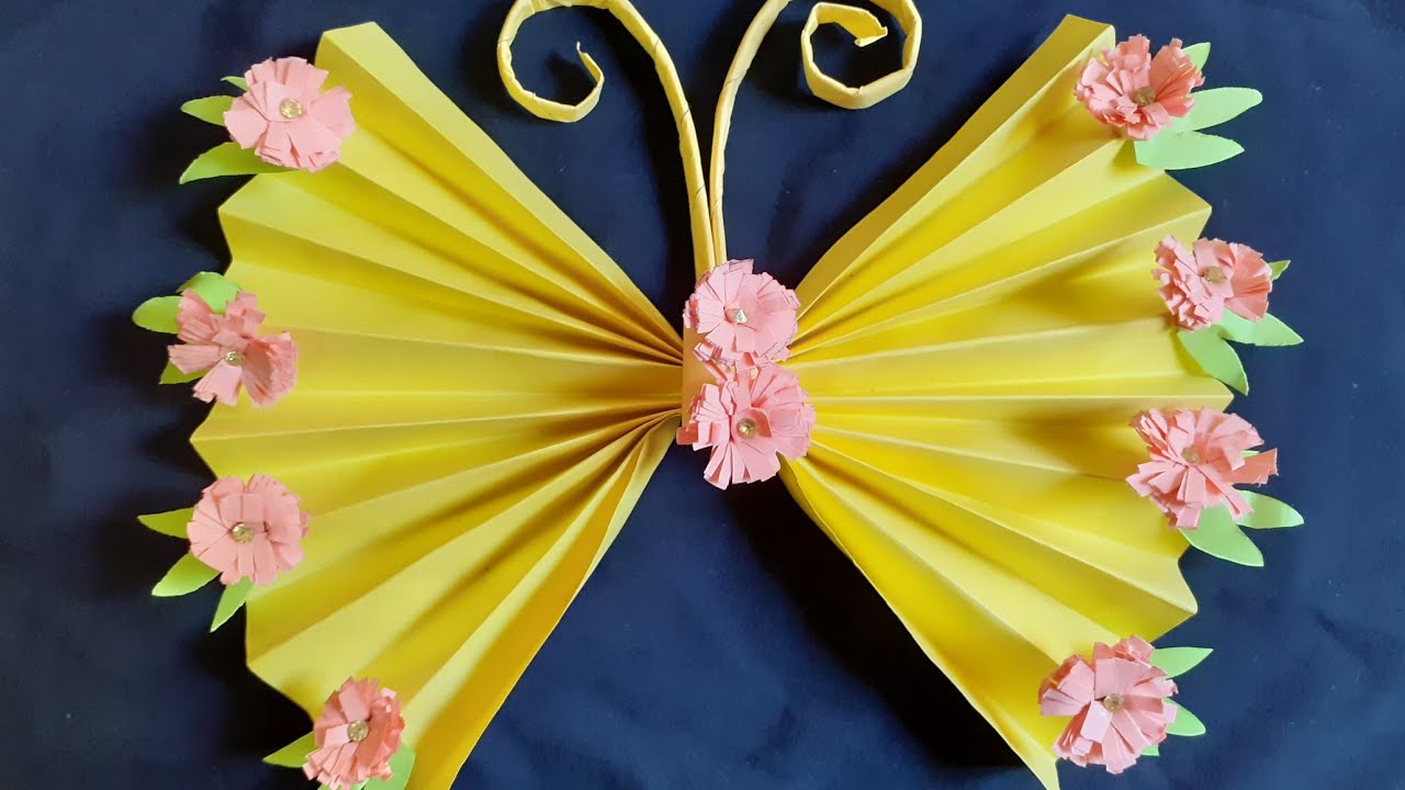 Butterfly paper craft/ easy butterfly home decor/ my life by preetha YouTube