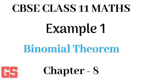 Chapter 8 - Ex : 8.1 Example 1| Binomial Theorem|CBSE Class 11th Maths in Tamil| NCERT| JEE Mains|GS