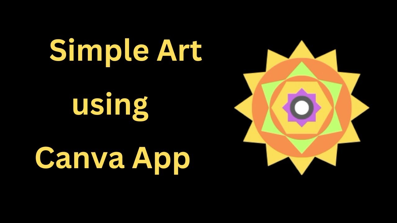 How to draw simple art using Canva app|how to become youtuber using ...