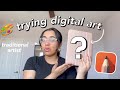 Traditional artist tries autodesk sketchbook for the first time ft ipad unboxing