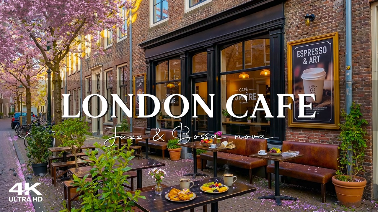 Sunny London Spring Cafe 🌸 Smooth Jazz & Relaxing Bossa Nova Music for Happy Moods