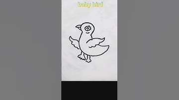 baby bird drawing 🕊️ #shorts #art #viral #trending
