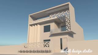 Elevation design || vray || modern theme elevation